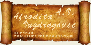 Afrodita Vugdragović vizit kartica